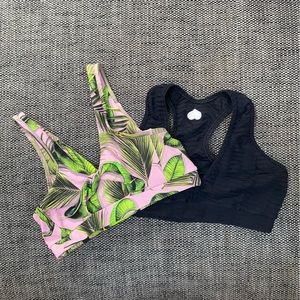 Booty By Brabants (BBB) sports bra tops. Both together as a package set